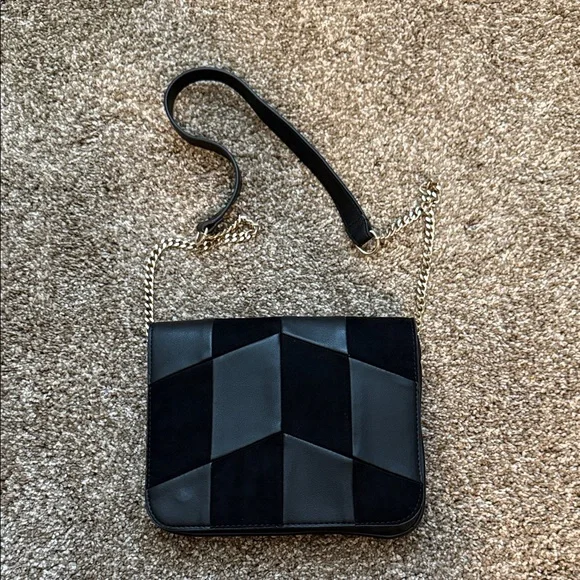 Zara Black Geometric Shoulder Bag - Picture 1 of 4